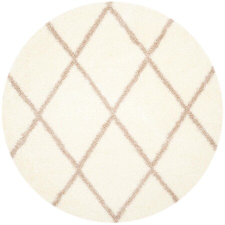 Safavieh Montreal Shag Round Rug; Ivory & Beige - 6 ft. - 7 in. x 6 ft. - 7 in. SGM831F-7R